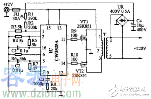 升壓器12v升220v電路圖（七款電路原理圖詳解）